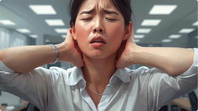 首こりによる吐き気の原因と解消ストレッチ｜めまい・頭痛も改善を解説します。