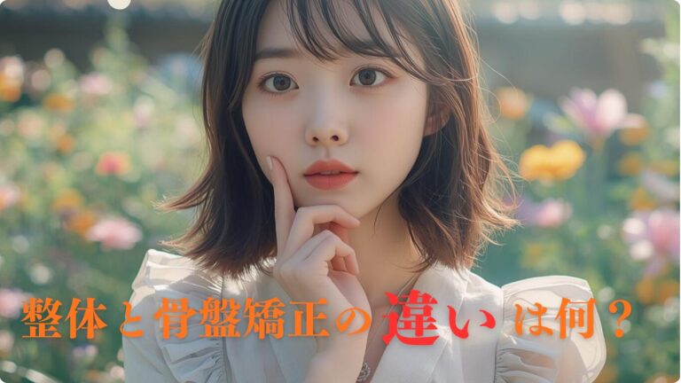 整体と骨盤矯正の違いとは？整骨院が教える症状別の選び方を解説します。