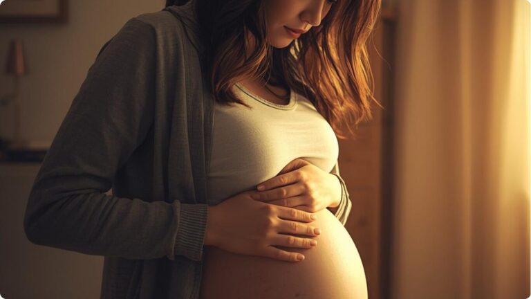 妊娠後期に皮膚が突っ張る原因は?お腹の張りとの違いと妊娠線予防ケアについて解説します。