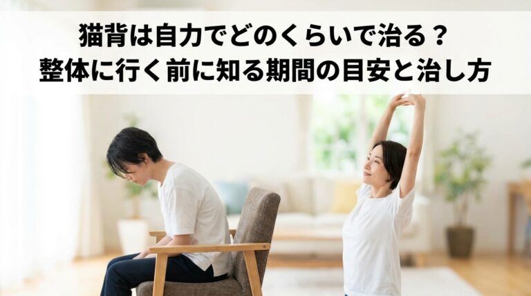猫背は自力でどのくらいで治る？整体に行く前に知る期間の目安と治し方