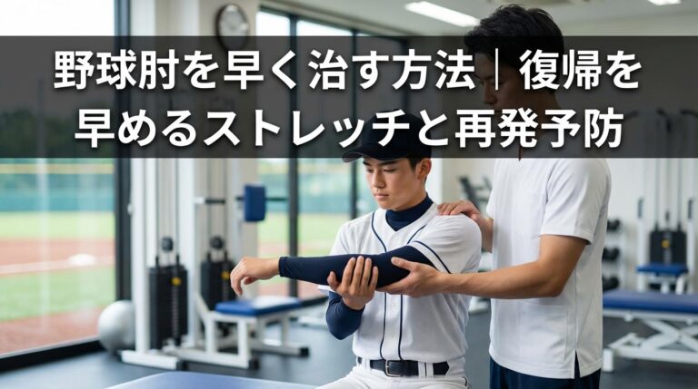 野球肘を早く治す方法｜復帰を早めるストレッチと再発予防
