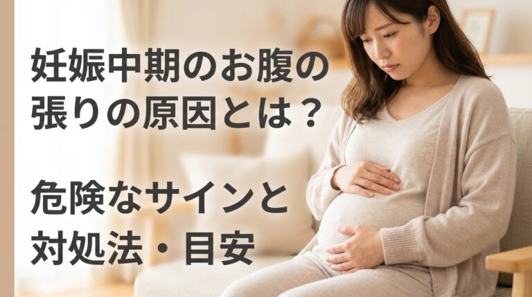 妊娠中期のお腹の張りの原因とは？危険なサインと対処法・目安
