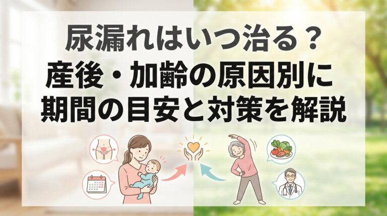 尿漏れはいつ治る？産後・加齢の原因別に期間の目安と対策を解説