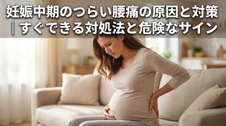 妊娠中期のつらい腰痛の原因と対策｜すぐできる対処法と危険なサイン