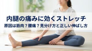 内腿の痛みに効くストレッチ｜原因は筋肉？腰痛？見分け方と正しい伸ばし方