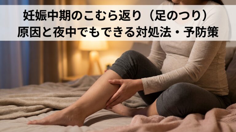 妊娠中期のこむら返り（足のつり）原因と夜中でもできる対処法・予防策