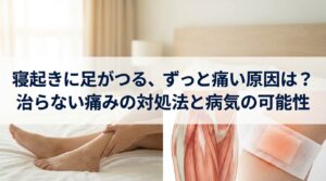 寝起きに足がつる、ずっと痛い原因は？治らない痛みの対処法と病気の可能性
